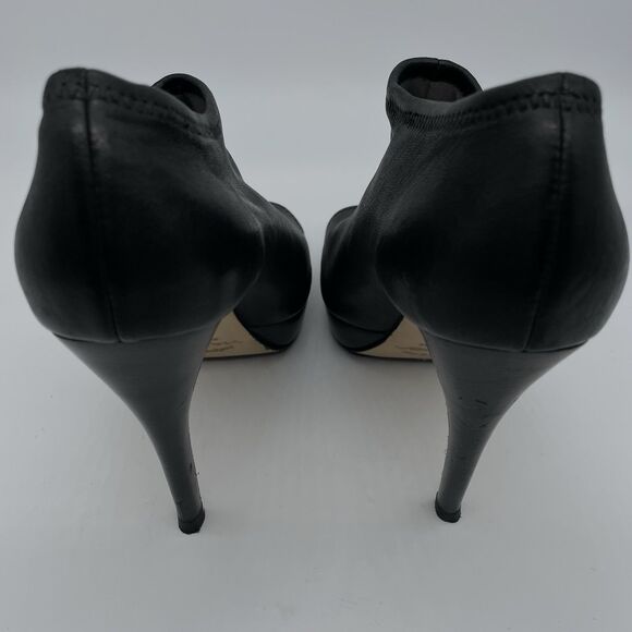 Via Spiga Elvis Stretch Leather Designer Ankle Boots Women's US 8 Black Comfort - Picture 6 of 16